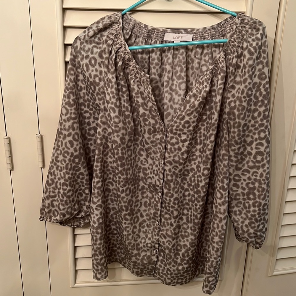 Leopard loft blouse